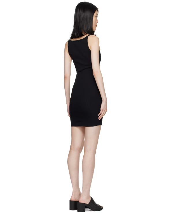 Off-White Off Stamp Basic Rib Black Dress