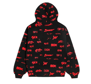 Sp5der Sex AOP Hoodie 'Black'