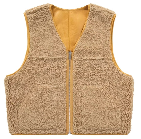 Supreme Reversible Faux Shearling Work Vest