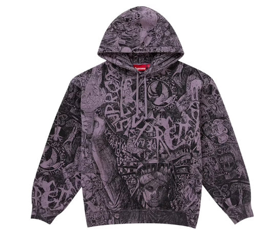 Supreme Liberty Hoodie Sweatshirt  Purple