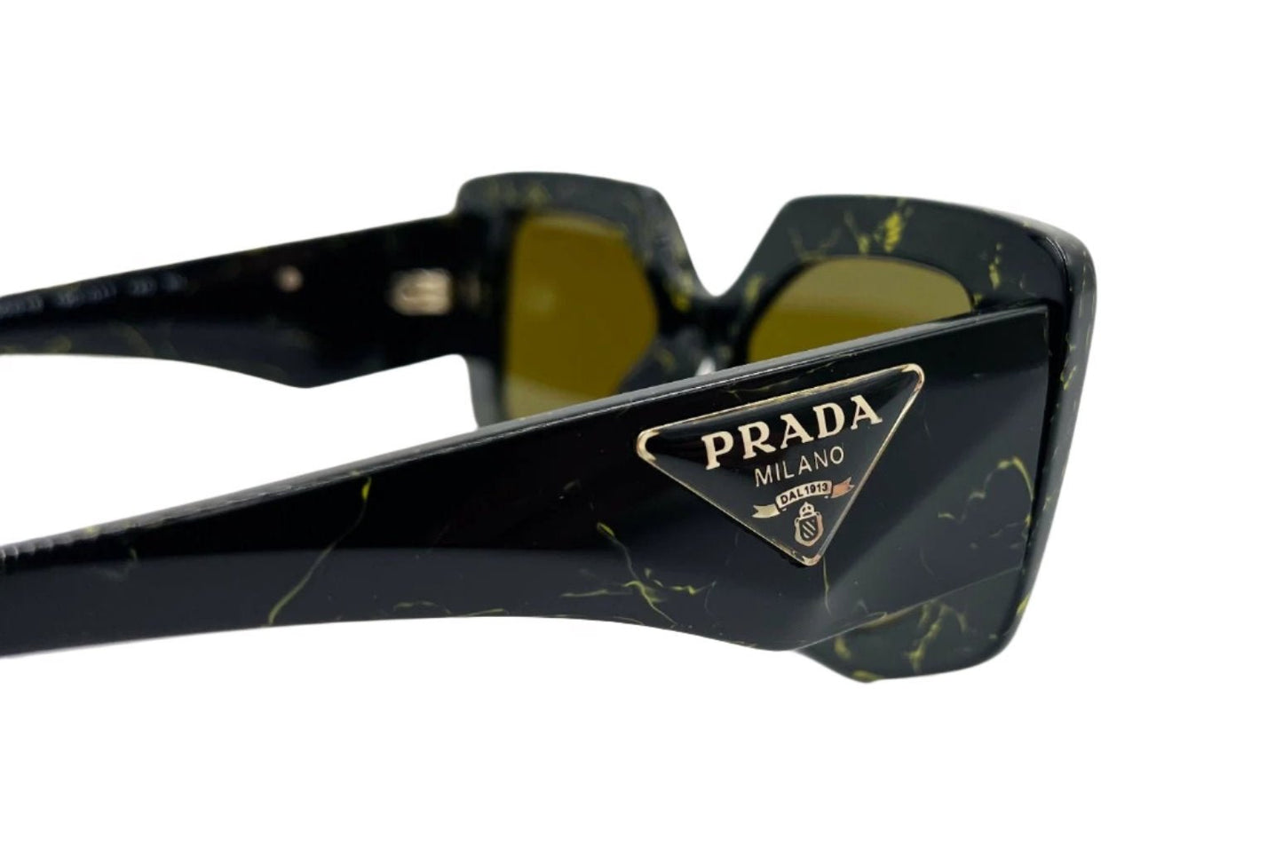 Prada Black/Yellow Marble Women's Sunglasses