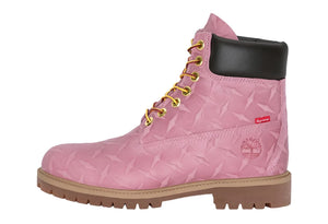 Supreme x Timberland 6 Inch Premium Waterproof Boot Embossed Diamond Plate ‘Pink’