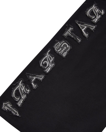 Trapstar WOMEN'S SCRIPT DENIM APPLIQUE TANK DRESS - BLACK