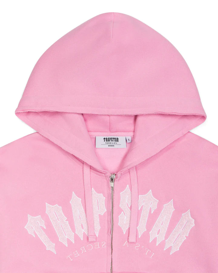 Trapstar WOMEN'S IRONGATE CHENILLE ZIP THROUGH TRACK TOP - PINK