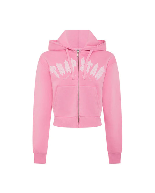 Trapstar WOMEN'S IRONGATE CHENILLE ZIP THROUGH TRACK TOP - PINK