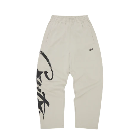 Corteiz Woosh Open Hem Sweatpants ‘Bone’