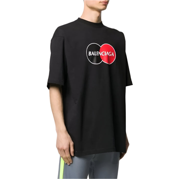 Balenciaga Oversized Logo Printed Cotton Mastercard T-shirt