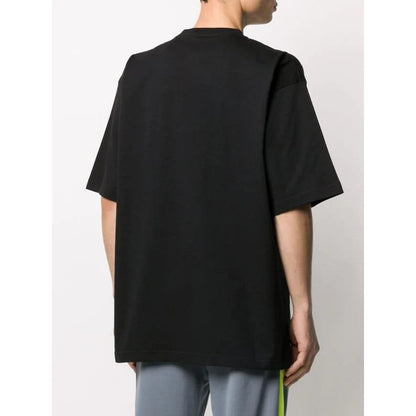 BALENCIAGA OVERSIZED LOGO PRINTED COTTON MASTERCARD T-SHIRT