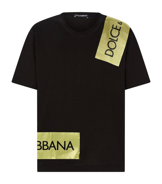 Dolce & Gabbana Gold Tape Logo T-shirt