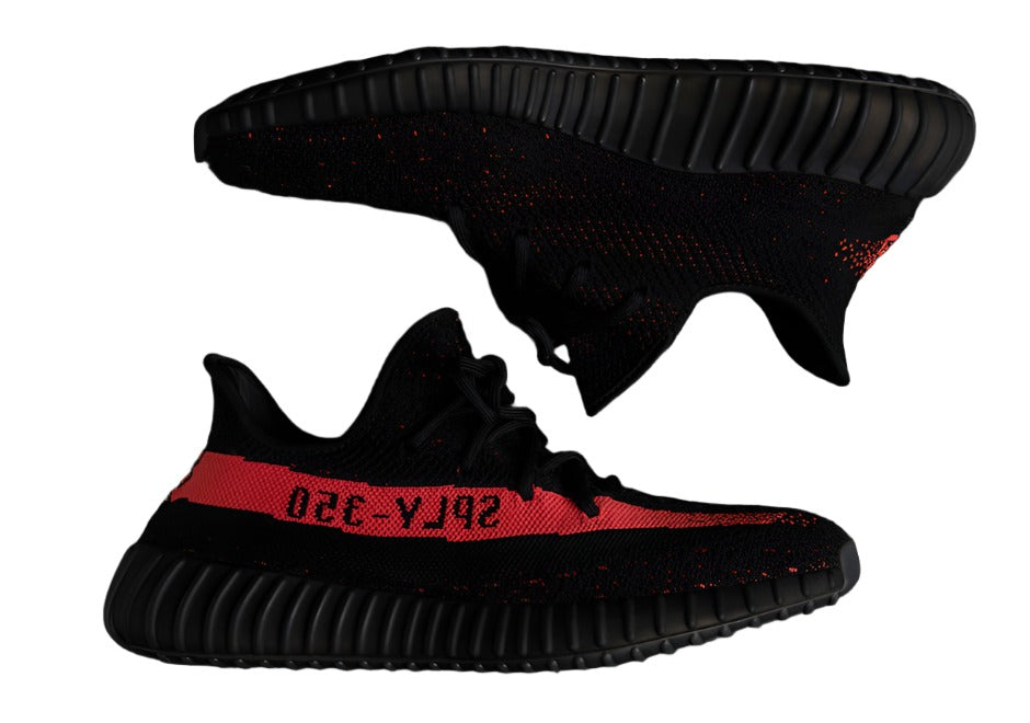 Yeezy Boost 350 Core Black Red Sneakers