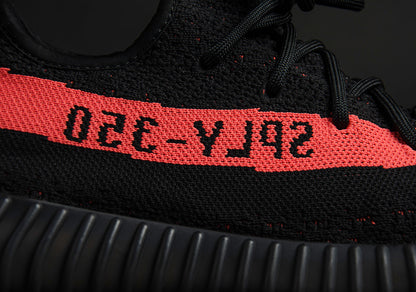 Yeezy Boost 350 Core Black Red Sneakers