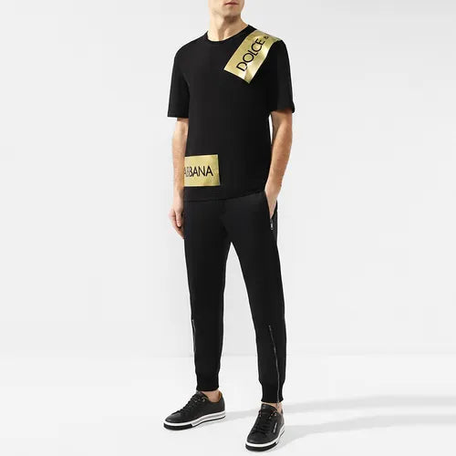 Dolce & Gabbana Gold Tape Logo T-shirt