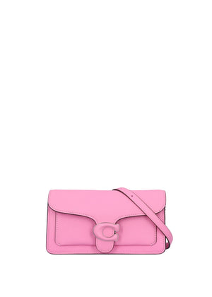 Coach Tabby Vivid Pink Leather Chain Clutch Bag
