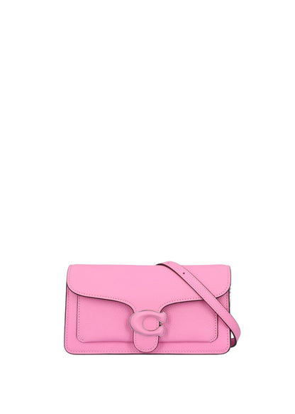 Coach Tabby Vivid Pink Leather Chain Clutch Bag