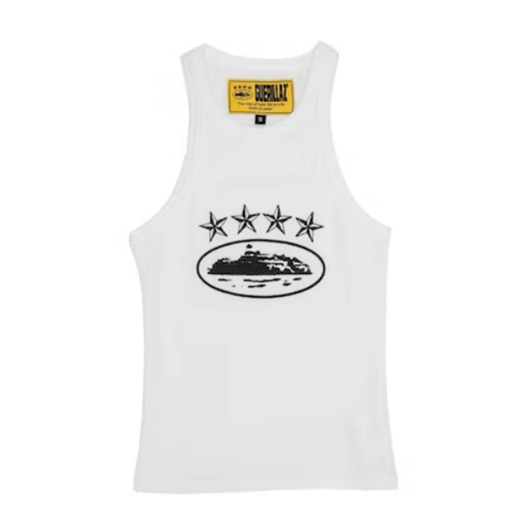 Corteiz 4Starz Alcatraz Tank Top 'White'