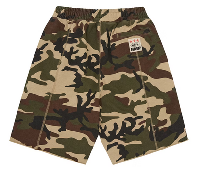 corteiz camo raw hem shorts