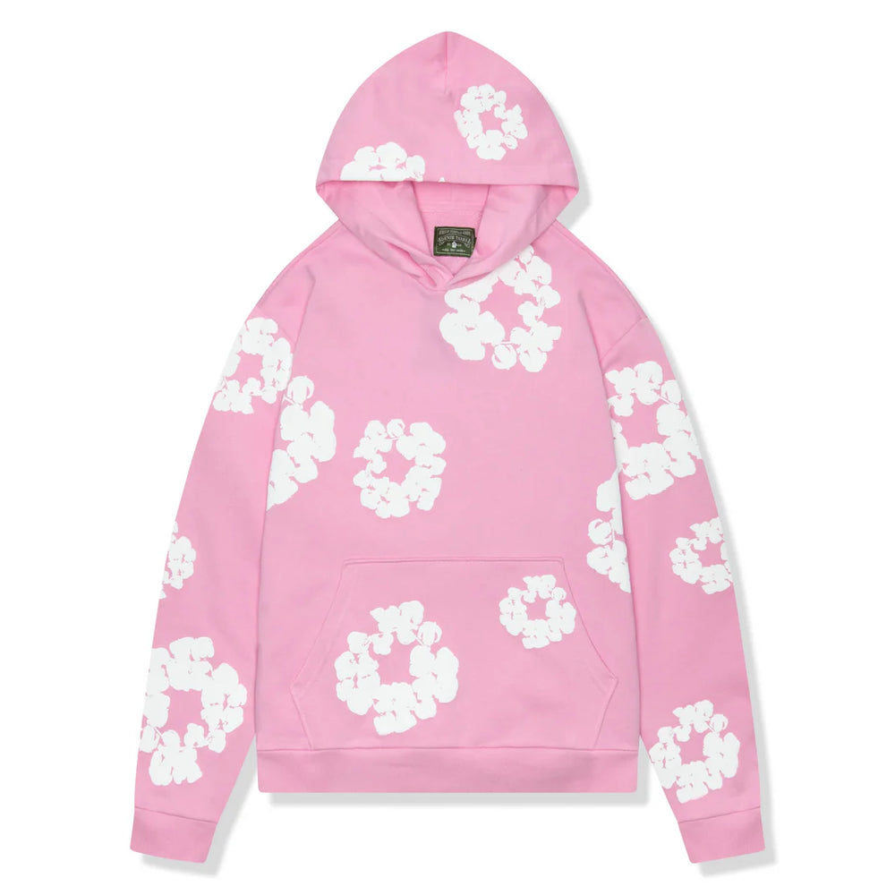 Denim Tears Wreath Hoodie in Pink