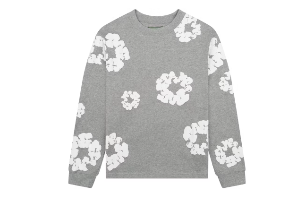 Denim Tears Long Sleeve Cotton Wreath Sweatshirt ‘Grey’