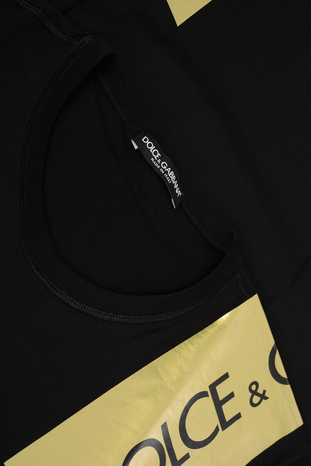 Dolce & Gabbana Gold Tape Logo T-shirt