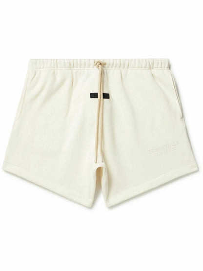 Essentials Fear Of God Logo-Appliquéd Cotton-Blend Jersey Drawstring Shorts