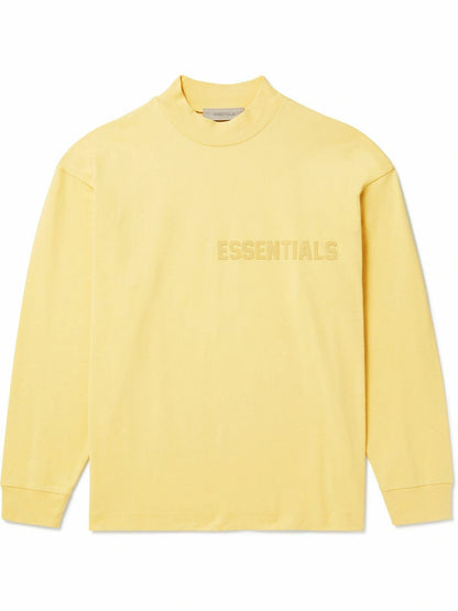 Essentials Fear Of God Logo-Appliquéd Cotton-Jersey Mock-Neck T-Shirt