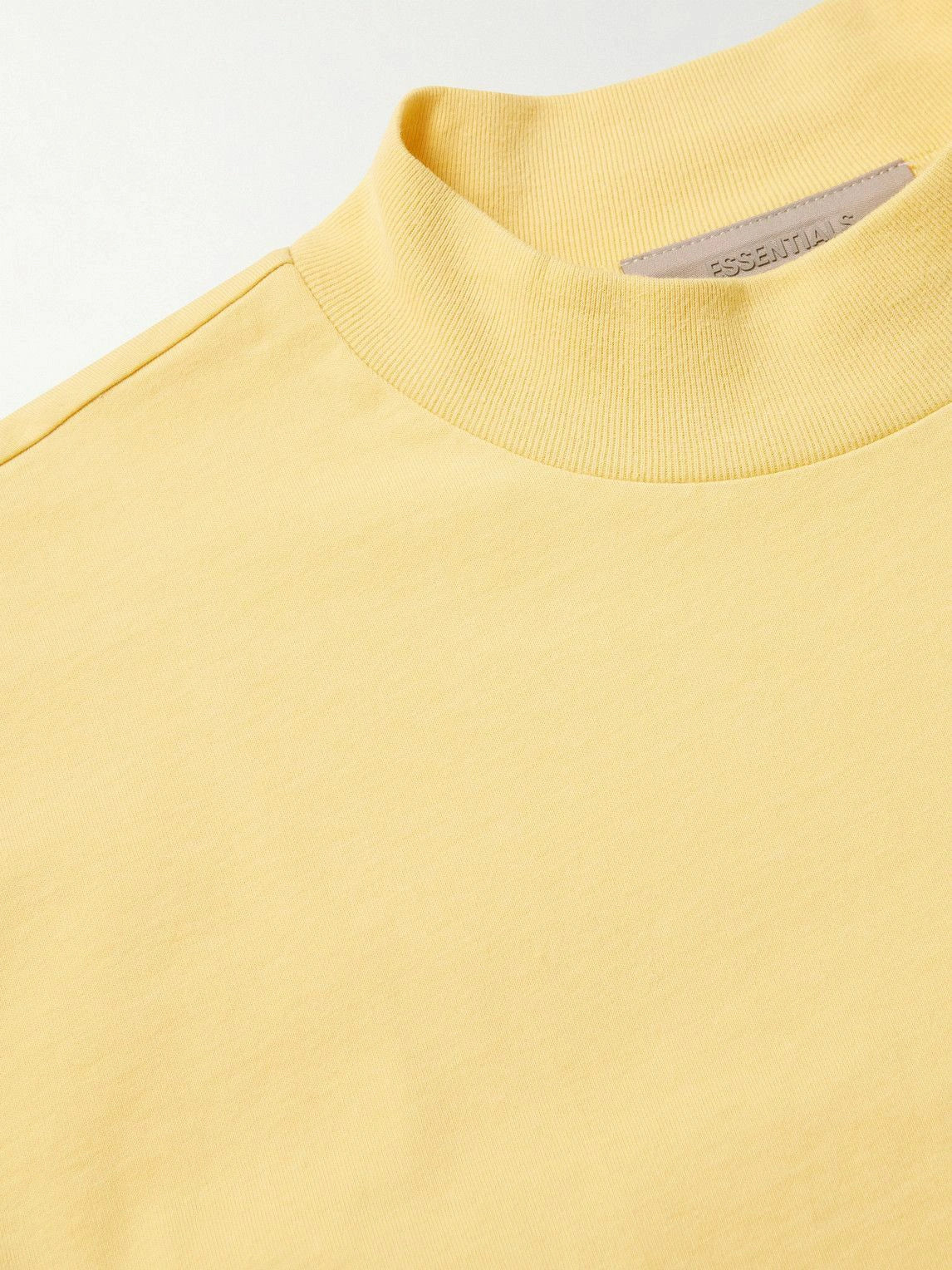 Essentials Fear Of God Logo-Appliquéd Cotton-Jersey Mock-Neck T-Shirt