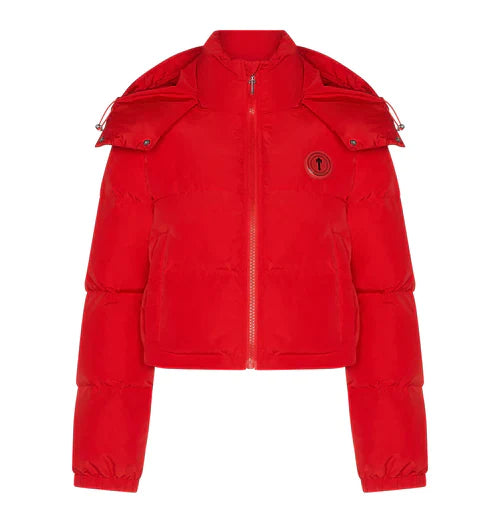 Trapstar Women’s Irongate Detachable Hooded Puffer Jacket 'Red'