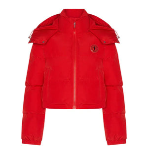Trapstar Women’s Irongate Detachable Hooded Puffer Jacket 'Red'