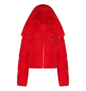 Trapstar Women’s Irongate Detachable Hooded Puffer Jacket 'Red'
