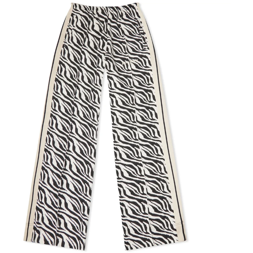 PALM ANGELS ZEBRA PRINT LOOSE TRACK PANT