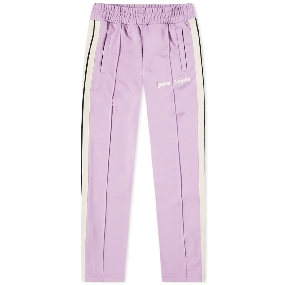 PALM ANGELS CLASSIC TRACK PANT LILAC & WHITE