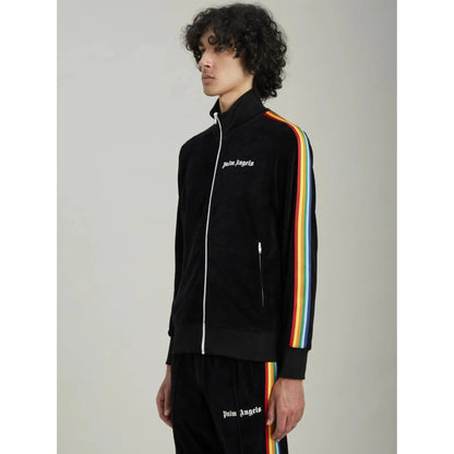 PALM ANGELS RAINBOW CHENILLE TRACK JACKET