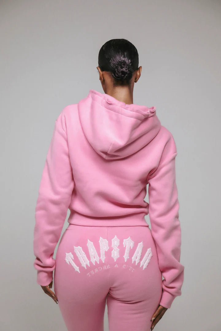 Trapstar WOMEN'S IRONGATE CHENILLE ZIP THROUGH TRACK TOP - PINK