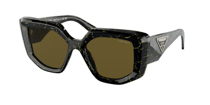 Prada Black/Yellow Marble Women's Sunglasses