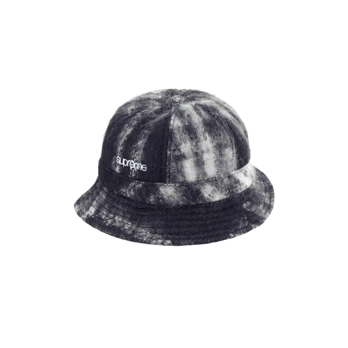 Supreme Mohair Plaid Bell Hat 'Black'
