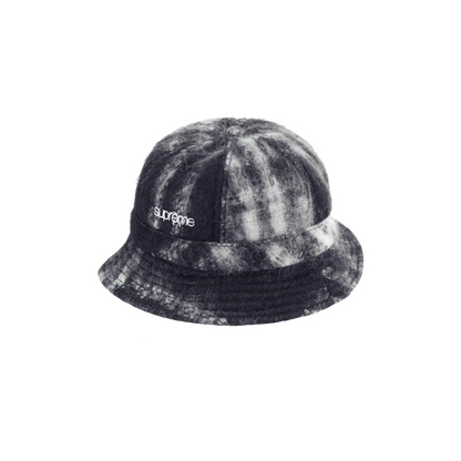Supreme Mohair Plaid Bell Hat 'Black'