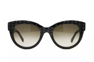 MCM Women's Sunglasses Black Visettos Brown Gradient Lens