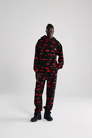 Sp5der Sex AOP Hoodie 'Black'