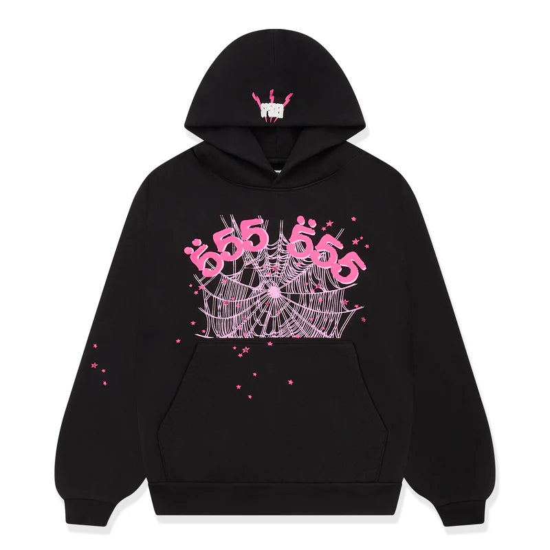 Sp5der Angel Number Hoodie 'Black'